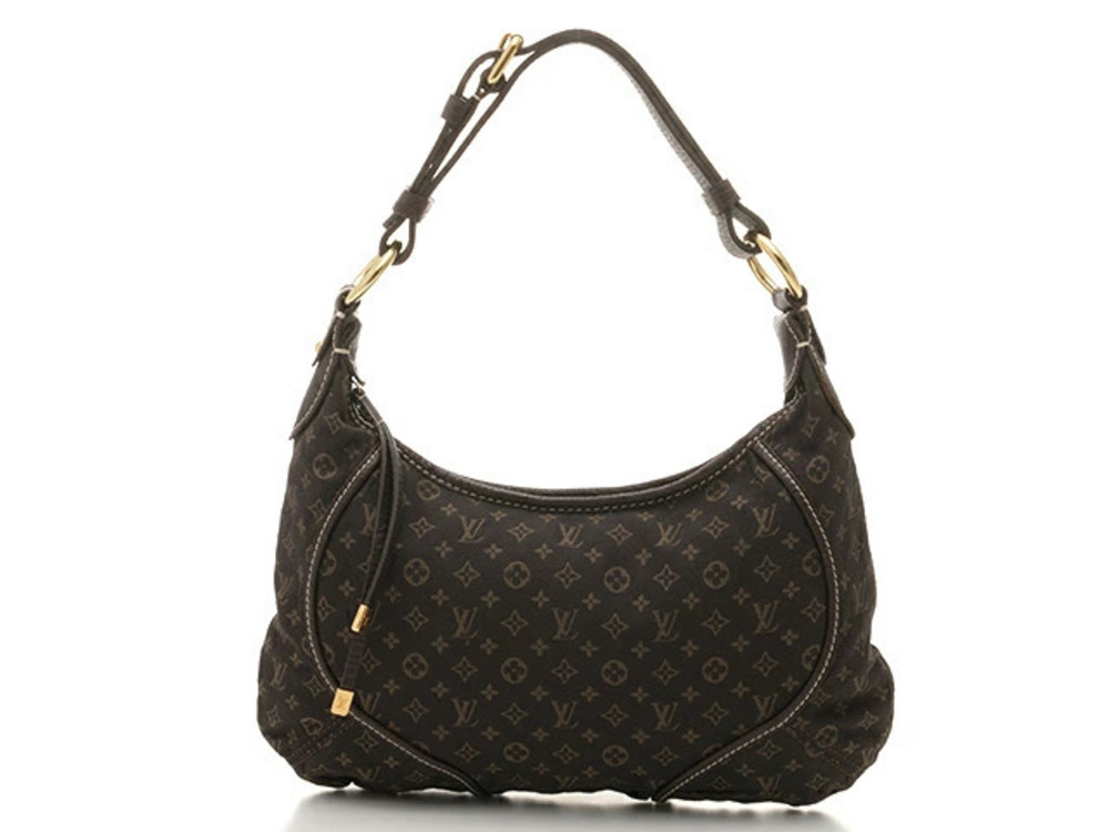 Louis Vuitton Monogram Lin Manon Ebene Brown Shoulder Bag Handbag